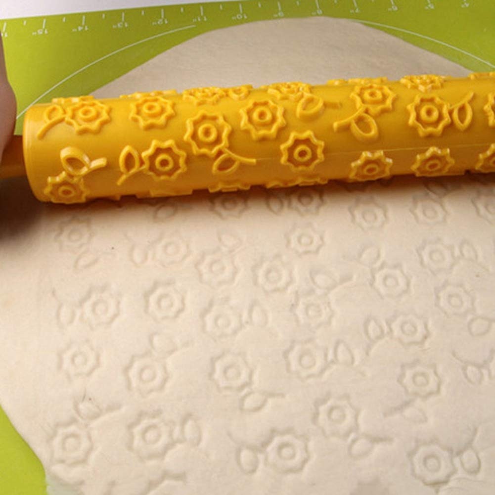 Patterned Rolling Pin Dough Decor