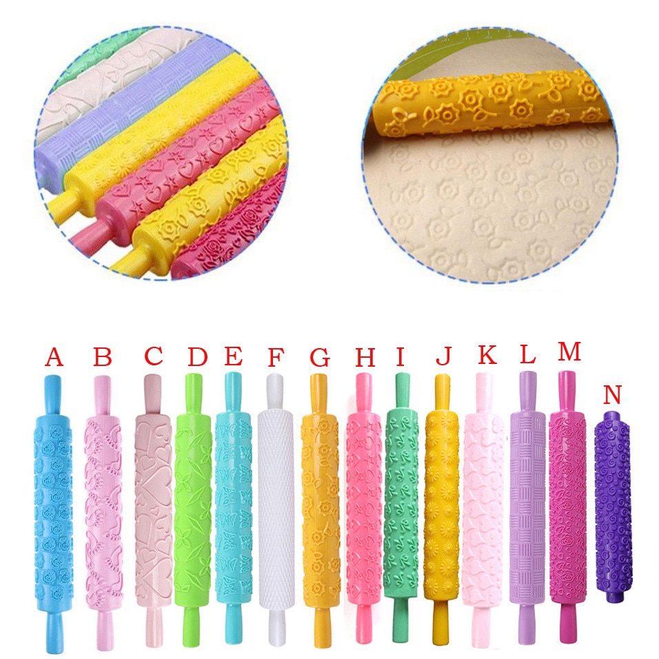 Patterned Rolling Pin Dough Decor