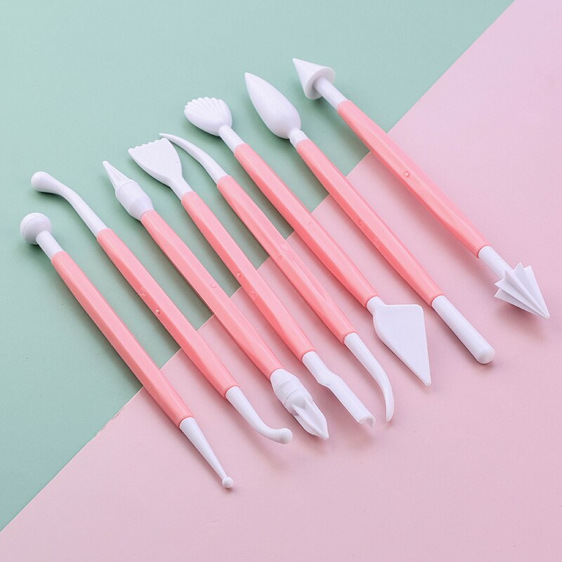 Dual Tip Fondant Tools Set (8 pcs)