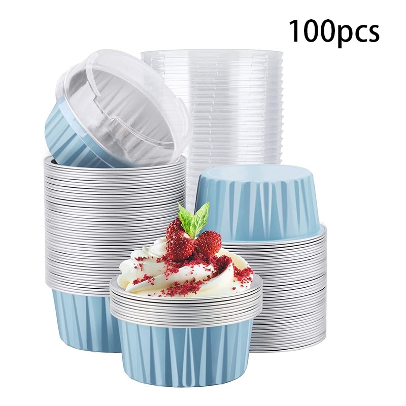 Disposable Baking Pans with Cover (100Pcs)