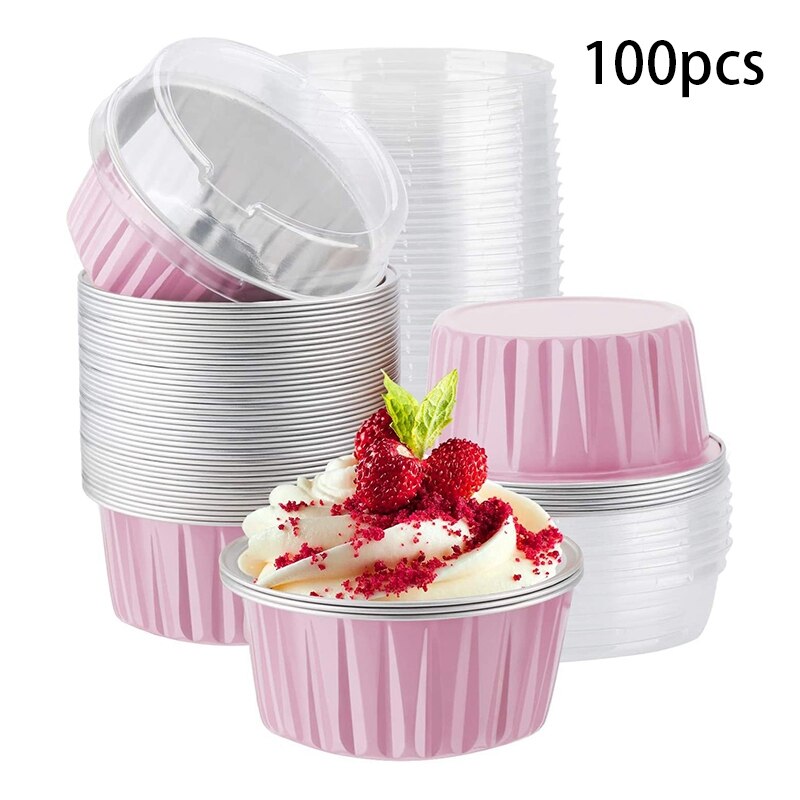 Disposable Baking Pans with Cover (100Pcs)