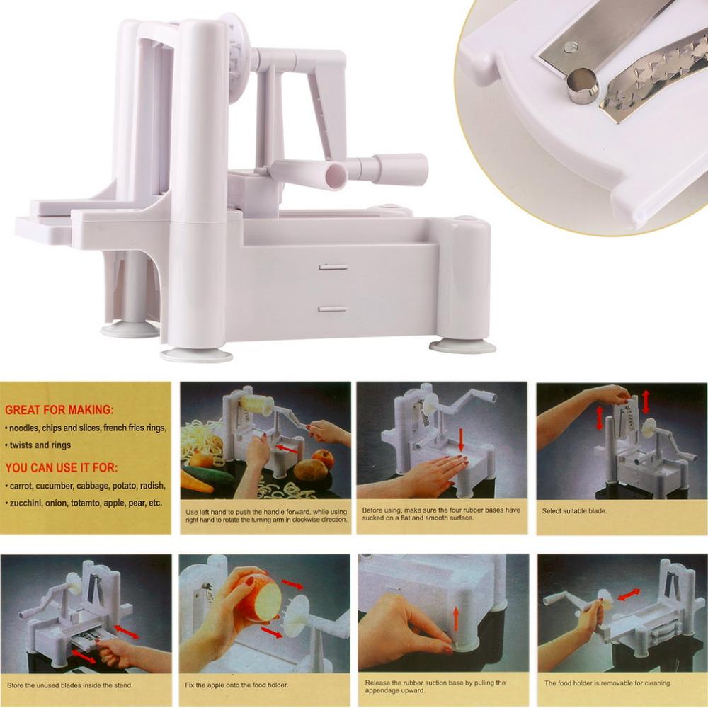 3 in 1 Tri-Blade Vegetable Slicer & Spiralizer