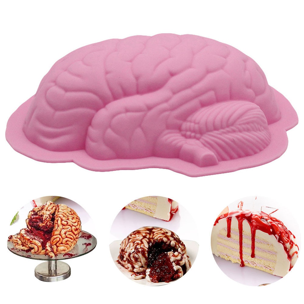 3D Silicone Brain Cake Mold