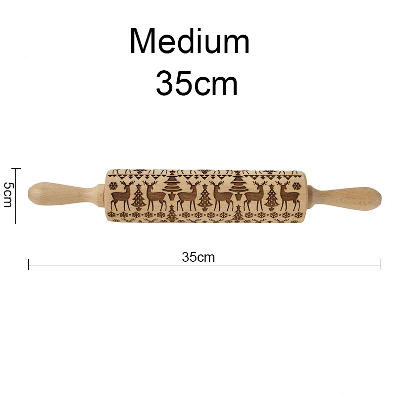 3D Rolling Pin Wooden Body and Handle