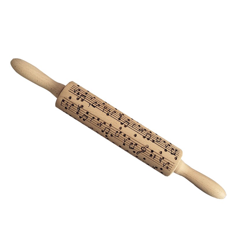 3D Rolling Pin Wooden Body and Handle