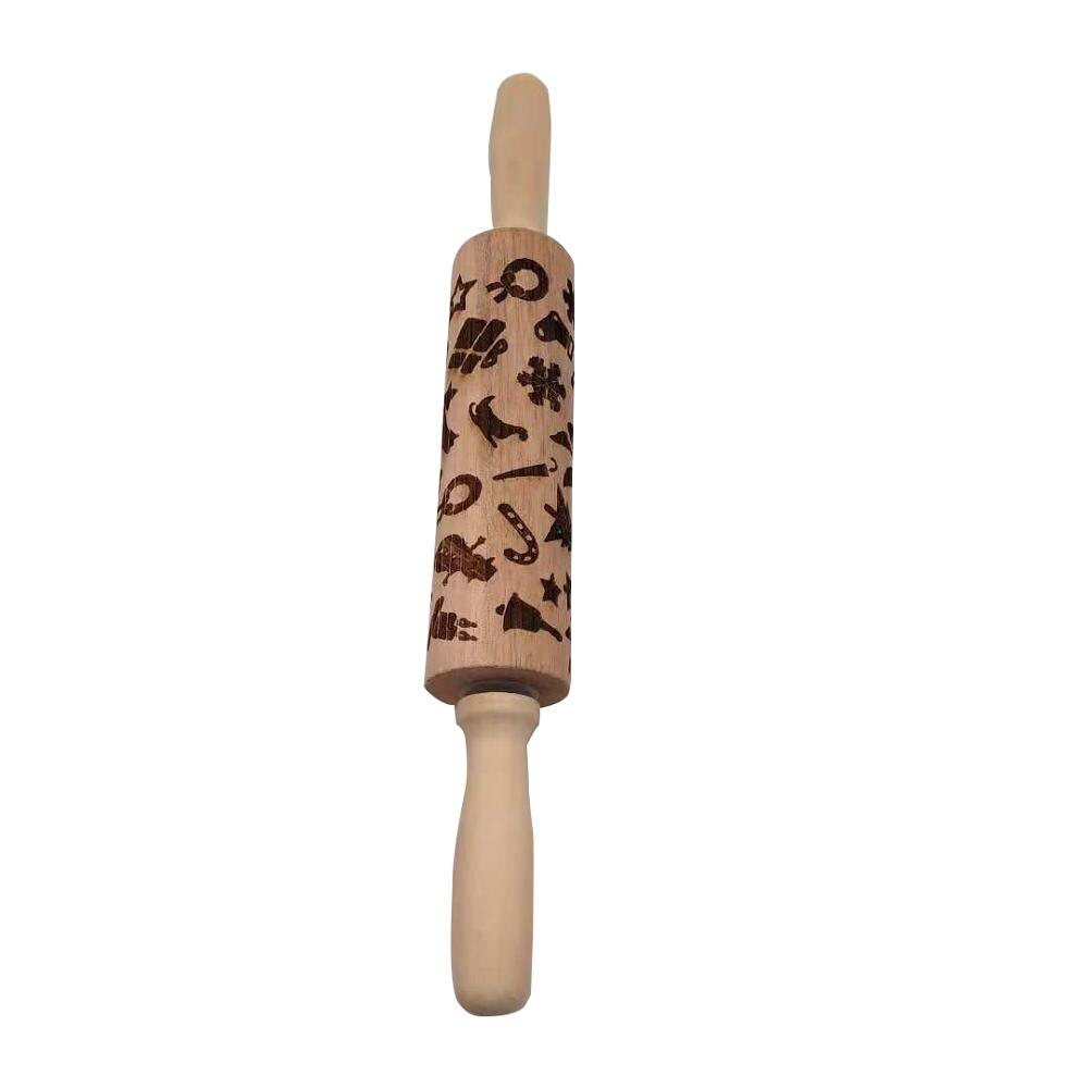 3D Rolling Pin Wooden Body and Handle