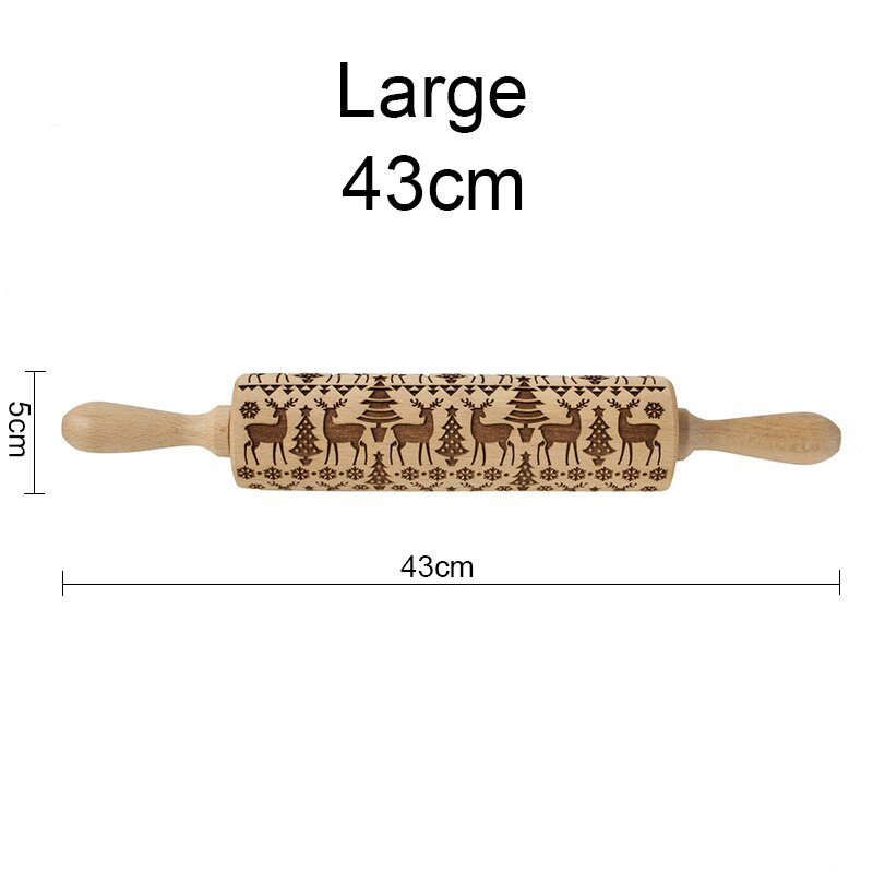 3D Rolling Pin Wooden Body and Handle