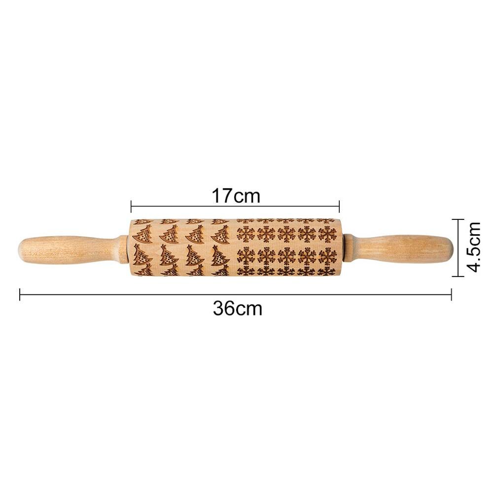 3D Rolling Pin Wooden Body and Handle