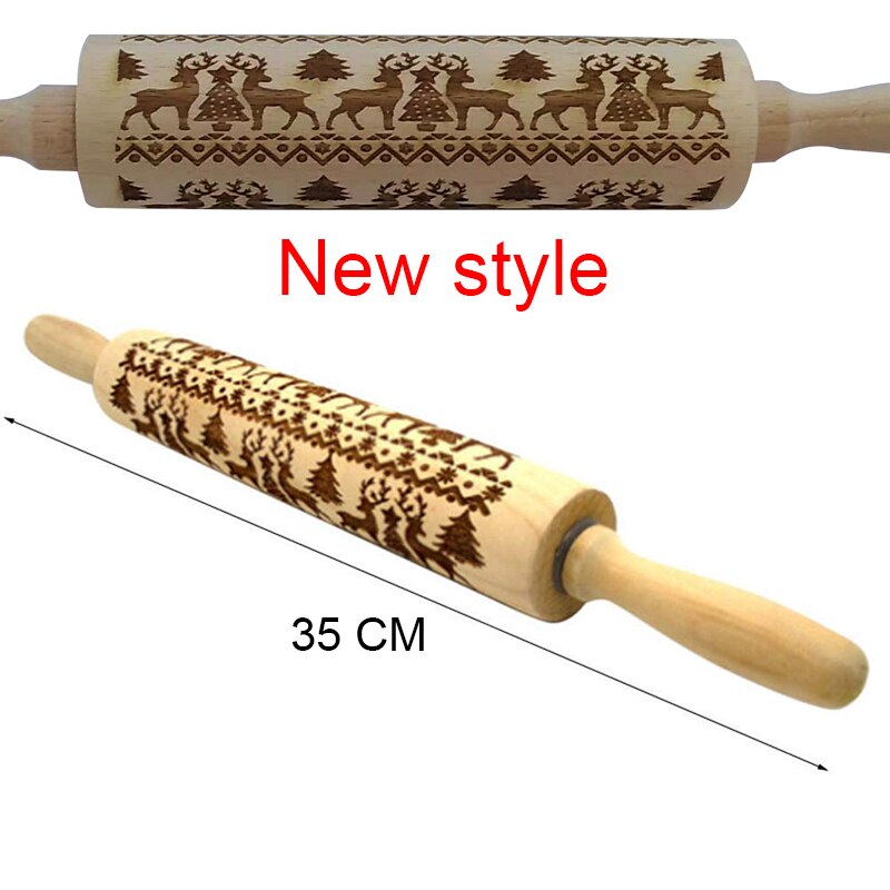 3D Rolling Pin Wooden Body and Handle