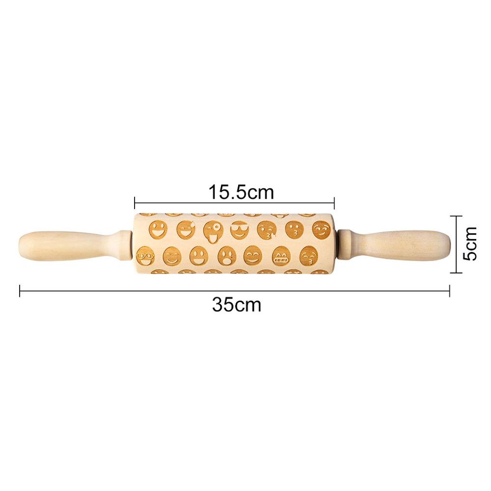 3D Rolling Pin Wooden Body and Handle