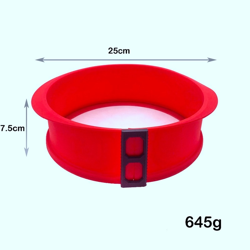 BMBY-Silicone Springform Pan with Glass Base 3D Sugarcraft Fondant Cake Chocolate Muffin Mold Diy Baking Pastry Mould