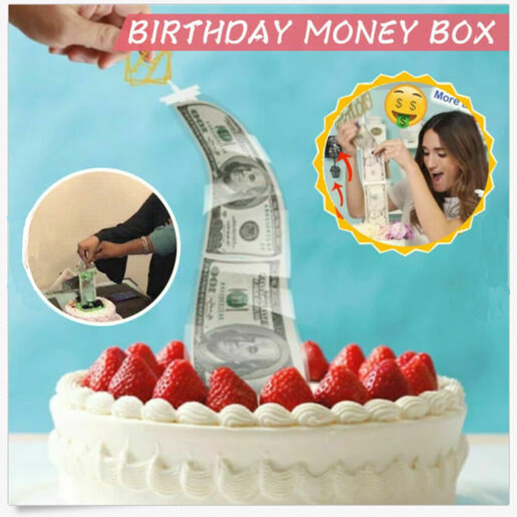 Cake ATM NEW Surprise Making Toy Cake ATM-Happy Birthday Cake Topper Money Box Funny Cake Kids Gifts Money Box Organ Artifact