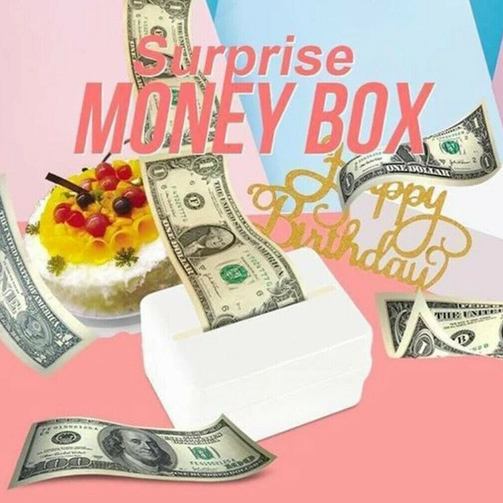 Cake ATM NEW Surprise Making Toy Cake ATM-Happy Birthday Cake Topper Money Box Funny Cake Kids Gifts Money Box Organ Artifact