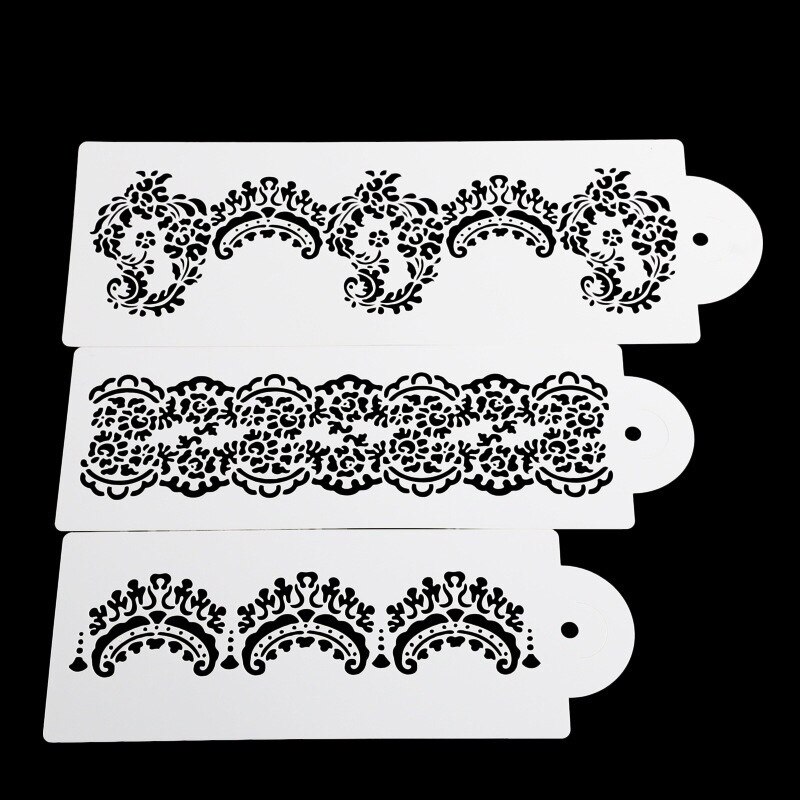 Reusable Fondant Stencils (3 pcs)