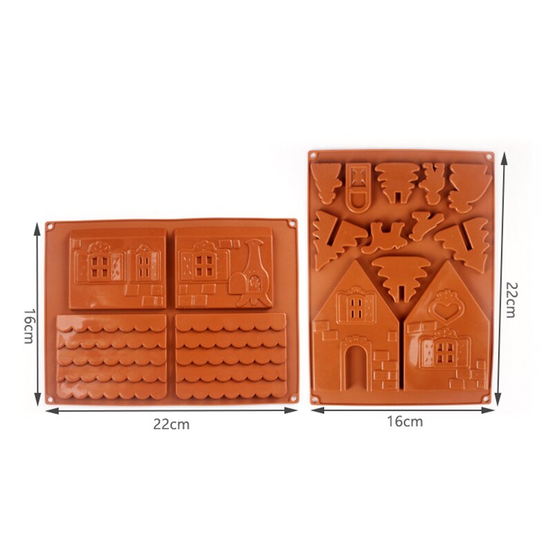 Gingerbread House Mold Silicone Set (2pcs)