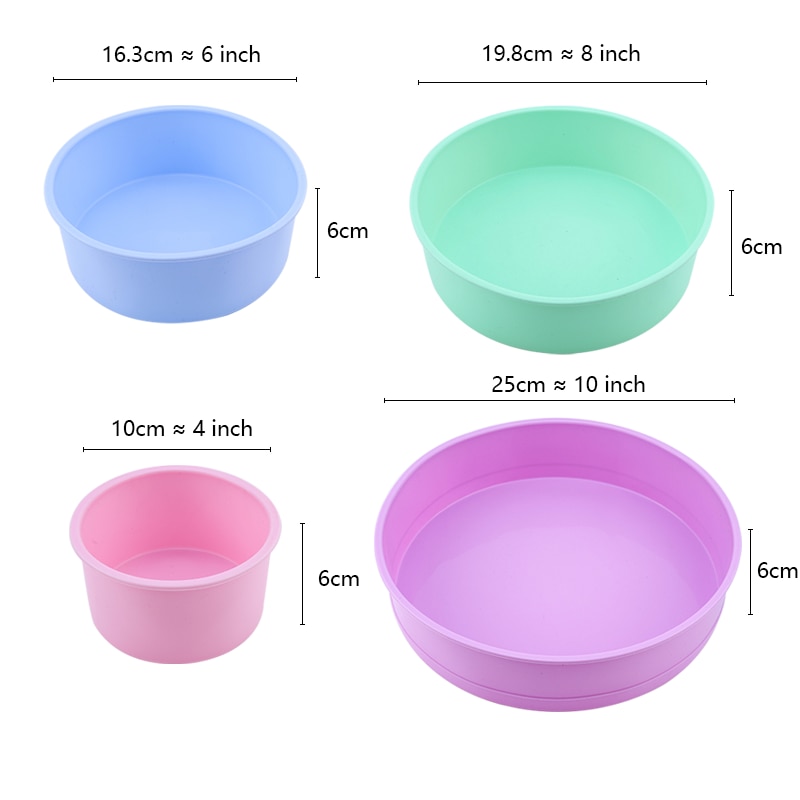 Silicone Round Cake Pan Baking Mold Blue