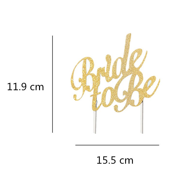 1pcs Gold Silver Bride To Be Cake Topper Bachelorette Hen Girls Night Party Bridal Shower Wedding Engagement Cake Decoration