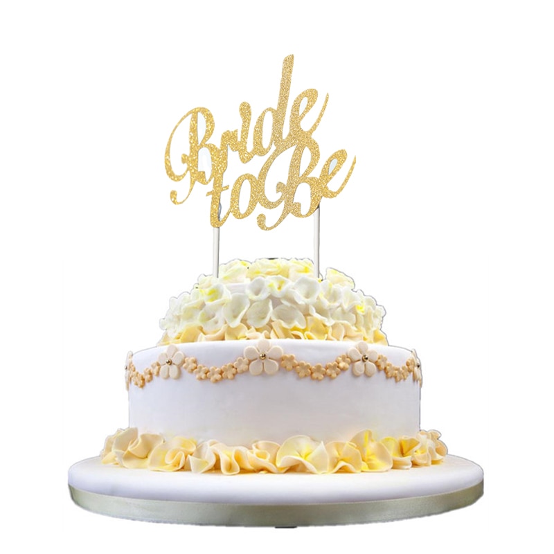 Paper Bride to Be Cake Topper with Stand