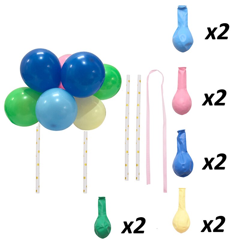 Mini Balloon Cake Topper 10 Balloons Set