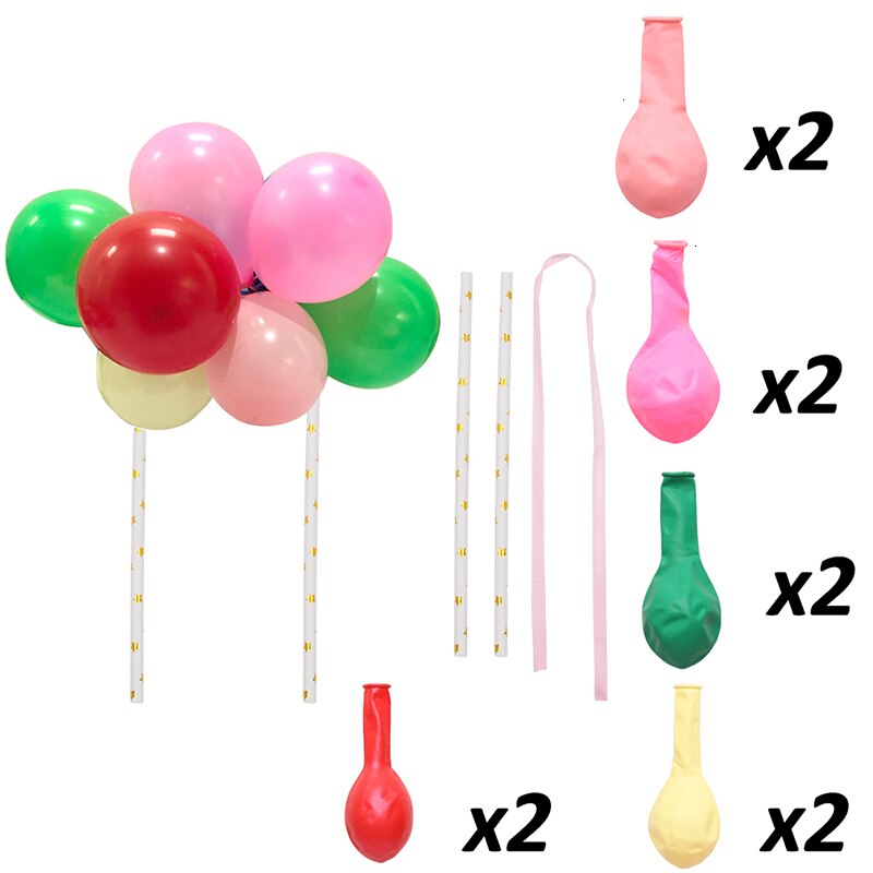 Mini Balloon Cake Topper 10 Balloons Set