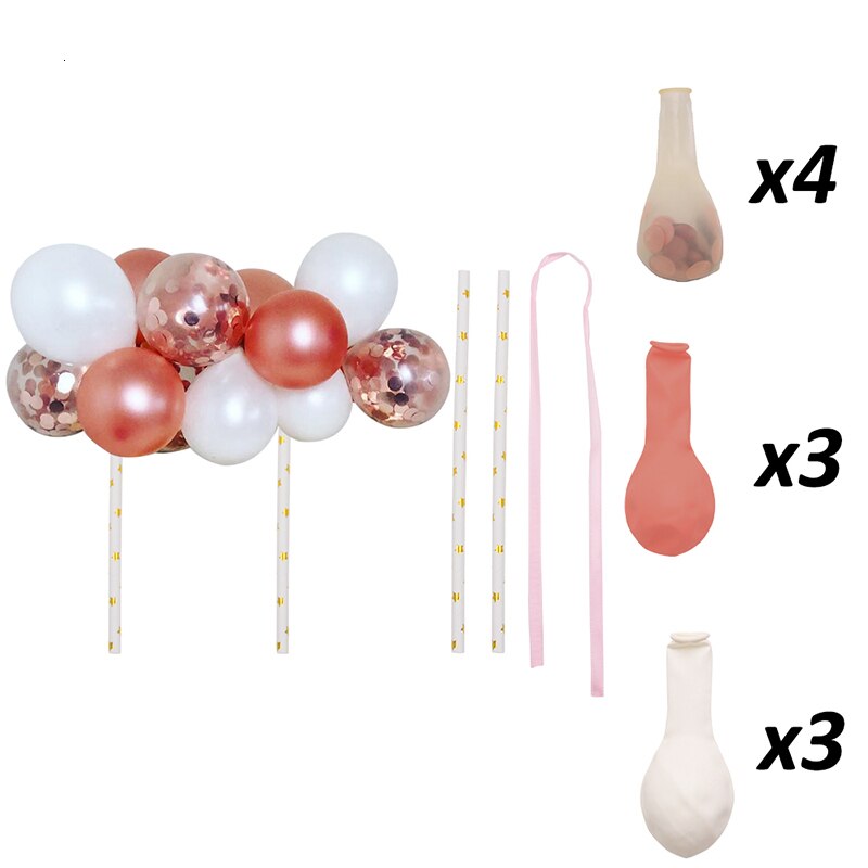 Mini Balloon Cake Topper 10 Balloons Set