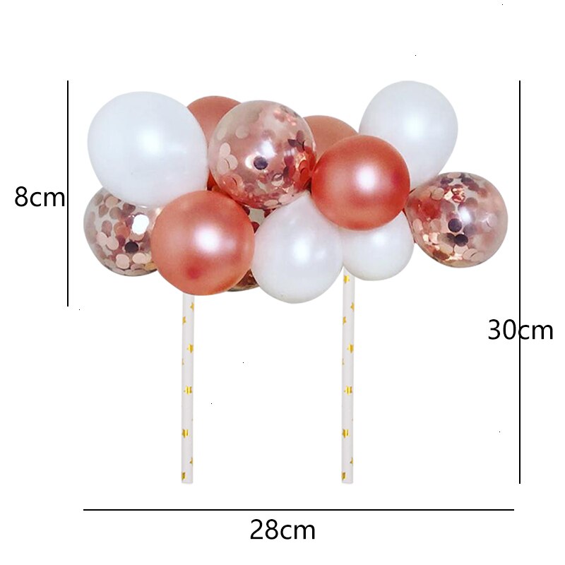 Mini Balloon Cake Topper 10 Balloons Set