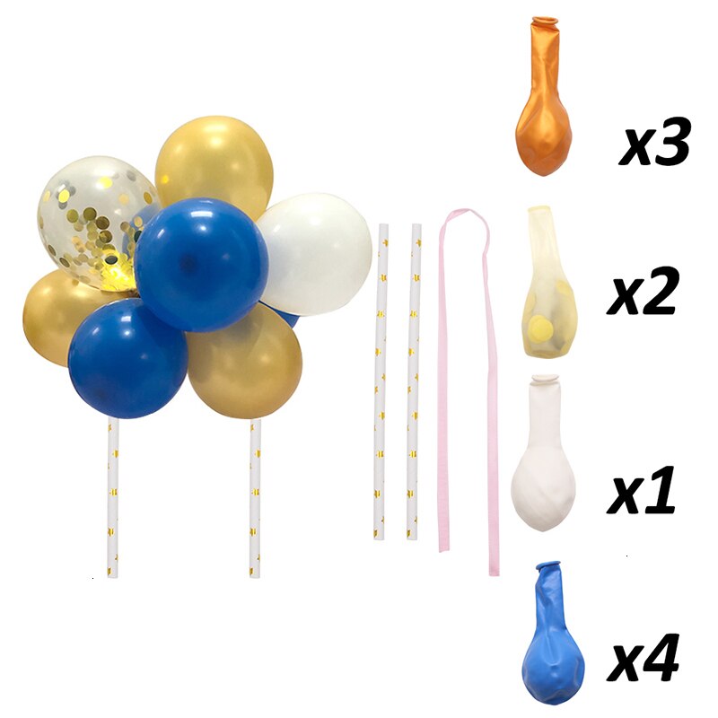 Mini Balloon Cake Topper 10 Balloons Set