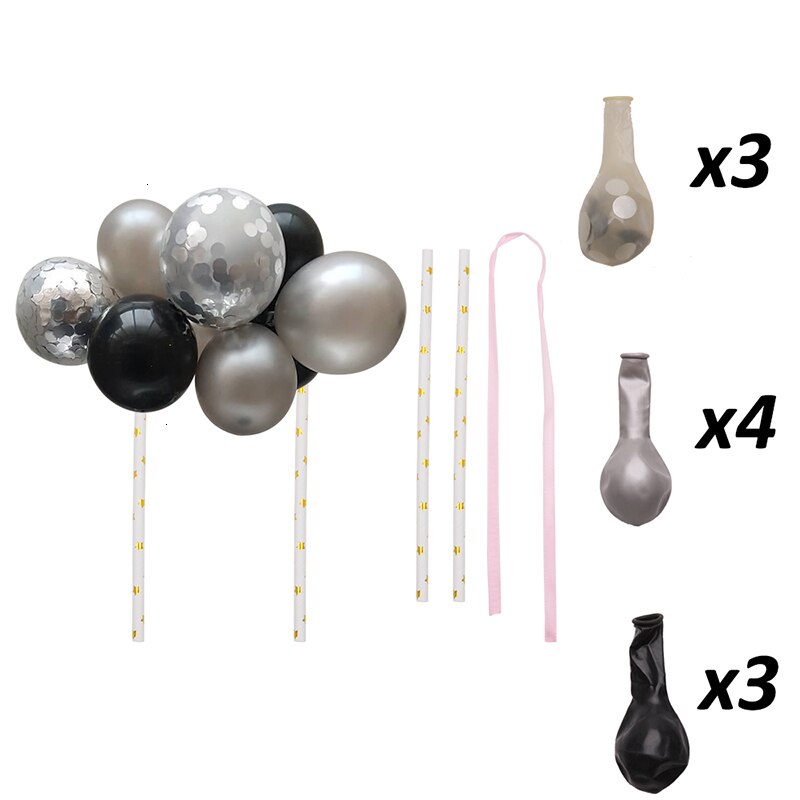 Mini Balloon Cake Topper 10 Balloons Set