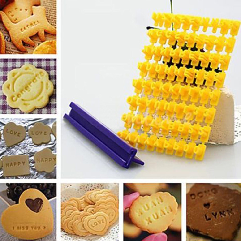 Biscuits Baking Printing Alphabet Mold Table Cookies Word Baking Mold Cake Curling Embossing Mold