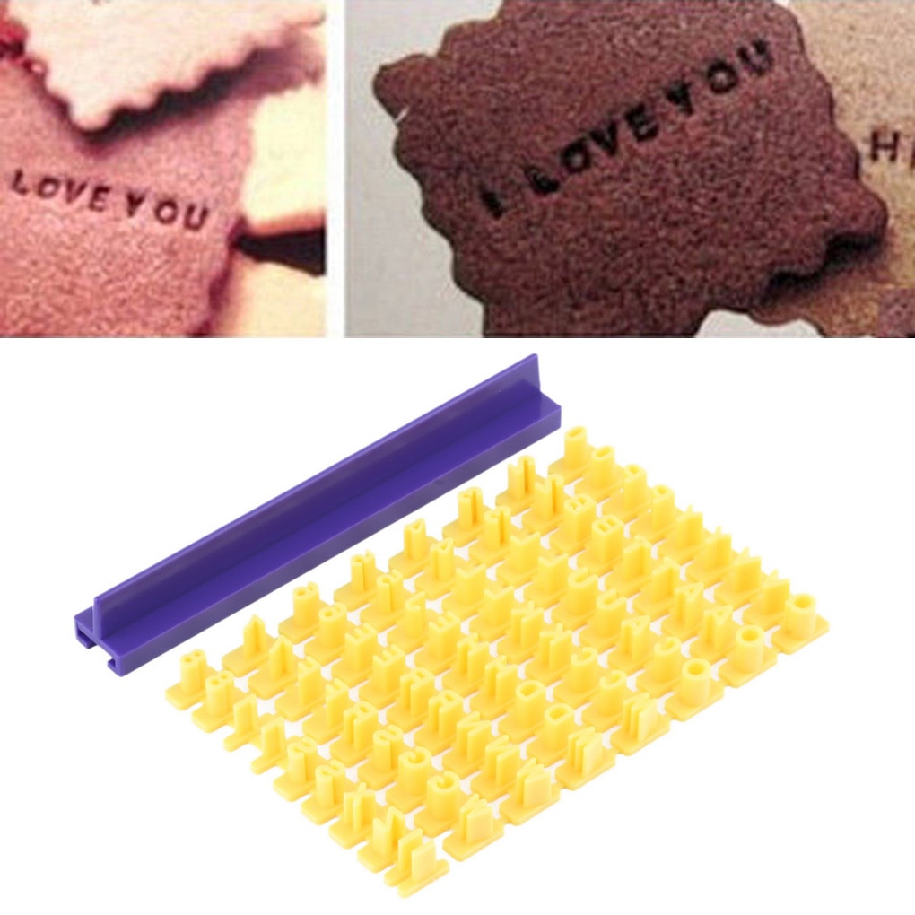 Biscuits Baking Printing Alphabet Mold Table Cookies Word Baking Mold Cake Curling Embossing Mold