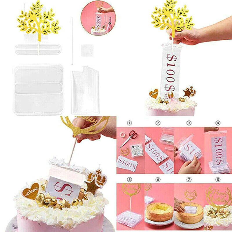 1Set Creative Birthday Prop Cake Money Box Cake ATM Surprise Give Someone A Big Surprise Funny Toy Wedding Birthday Party Gift