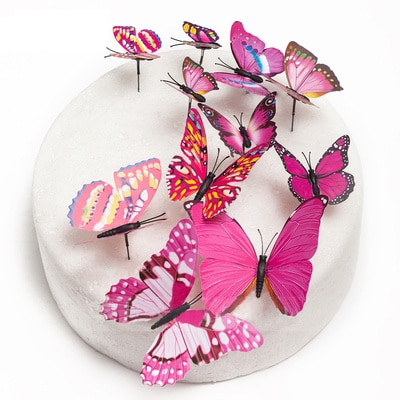 Butterfly Cake Toppers Assorted Sizes (12 PCs)