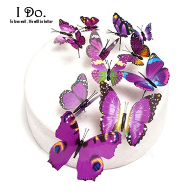 Butterfly Cake Toppers Assorted Sizes (12 PCs)