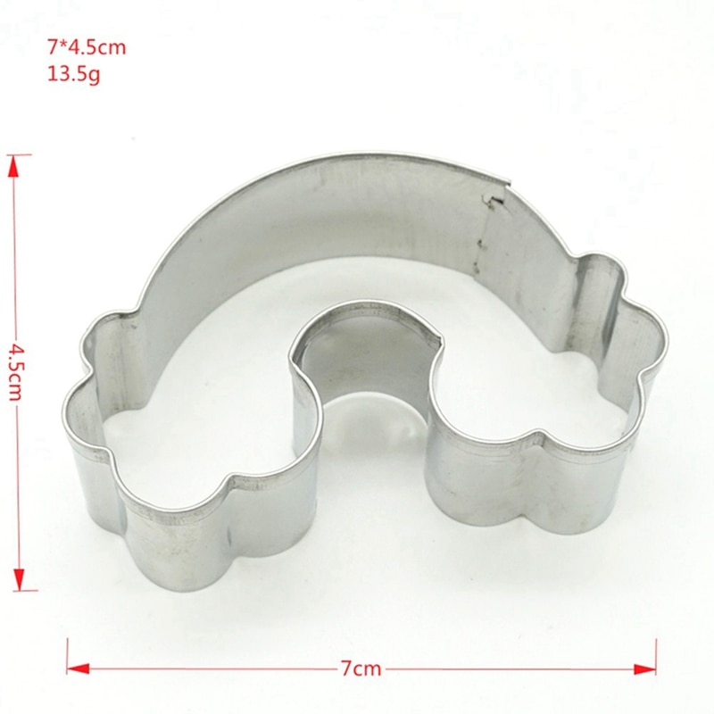 3pcs/set Stainless Steel Unicorn Cookie Cutter Candy Biscuit Mold Baking Tools Rainbow Metal Pastry Cake Fondant Cutters Mould