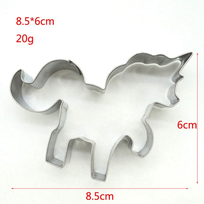 3pcs/set Stainless Steel Unicorn Cookie Cutter Candy Biscuit Mold Baking Tools Rainbow Metal Pastry Cake Fondant Cutters Mould