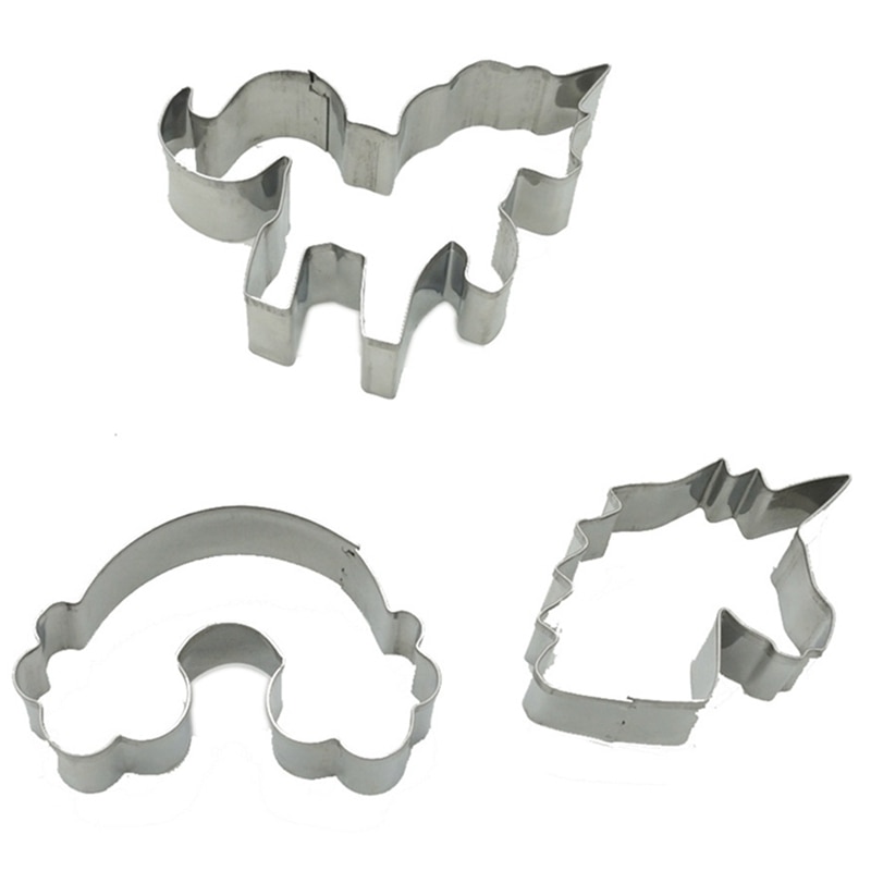 Unicorn Metal Cookie Cutters Set (3 pcs)