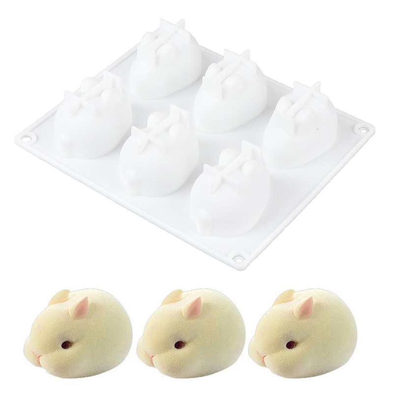 Silicone Molds for Baking Dessert Mousse New Cake Decorating Moulds Silicone 3D Bunny Rabbit Cake Molds