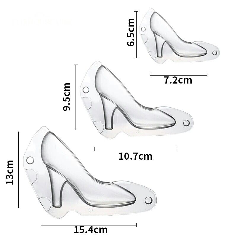 Luyou 1pcs High Heel Shoes Chocolate Candy Mould Bundle 3D Molding Instructions Fondant Cake Mold FM1733