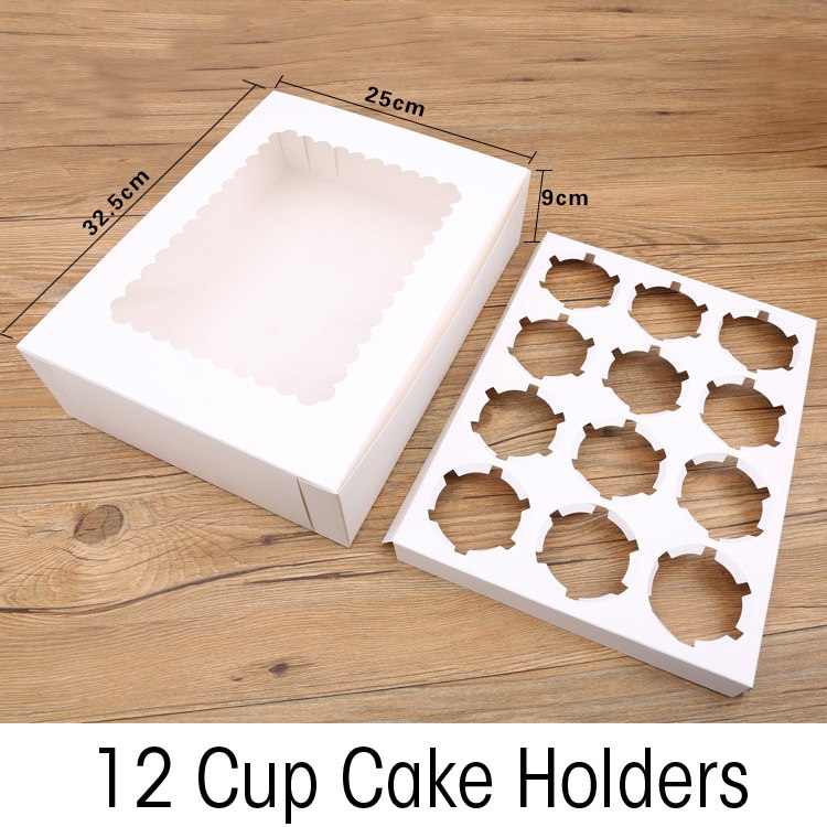 Cupcake Boxes 5pcs Kraft Storage