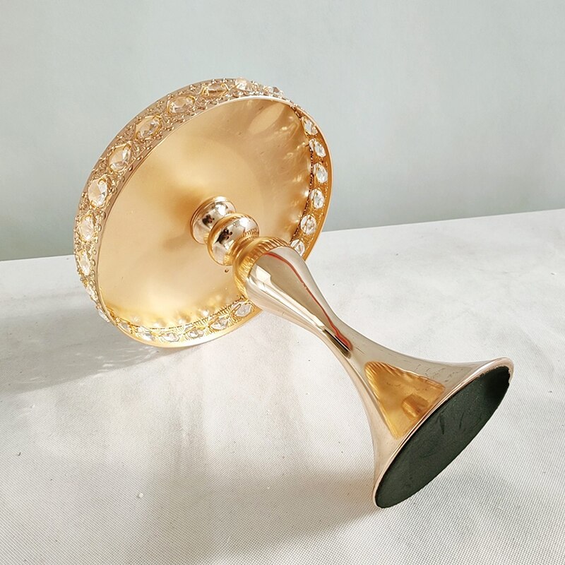 1pcs Gold Round Cupcake Stands Metal Dessert Display Cake Plate