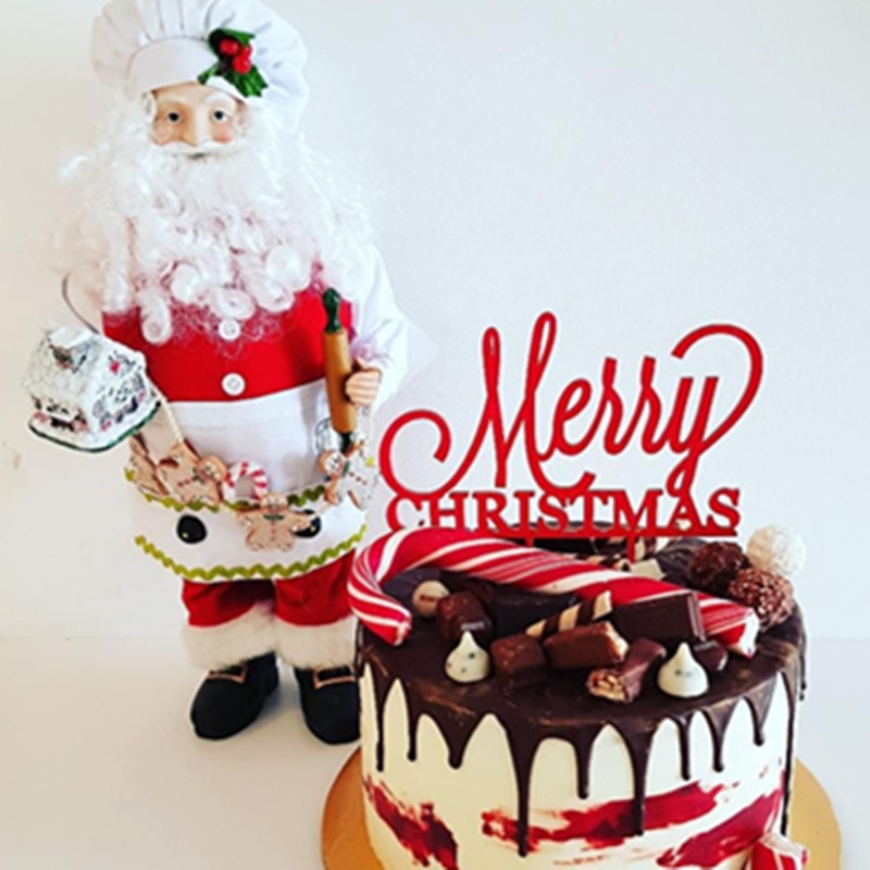 Christmas Cake Topper Acrylic Decoration