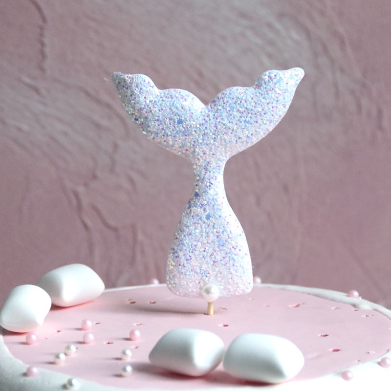 Sequin Mermaid Tail Cake Toppers (3pcs)