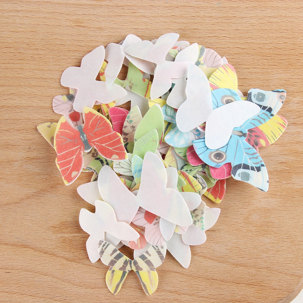 Edible Cake Toppers Mixed Butterflies (42 pcs)