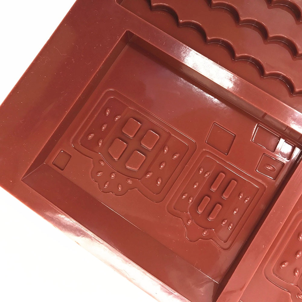 3D Gingerbread House Silicone Mold (2pcs)