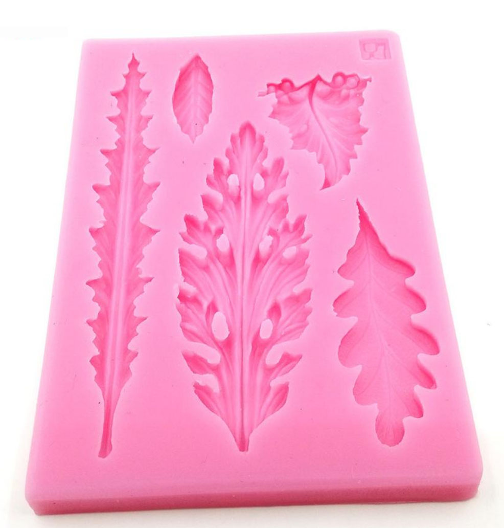 Leaves Silicone Molds (5 Different Leaves)