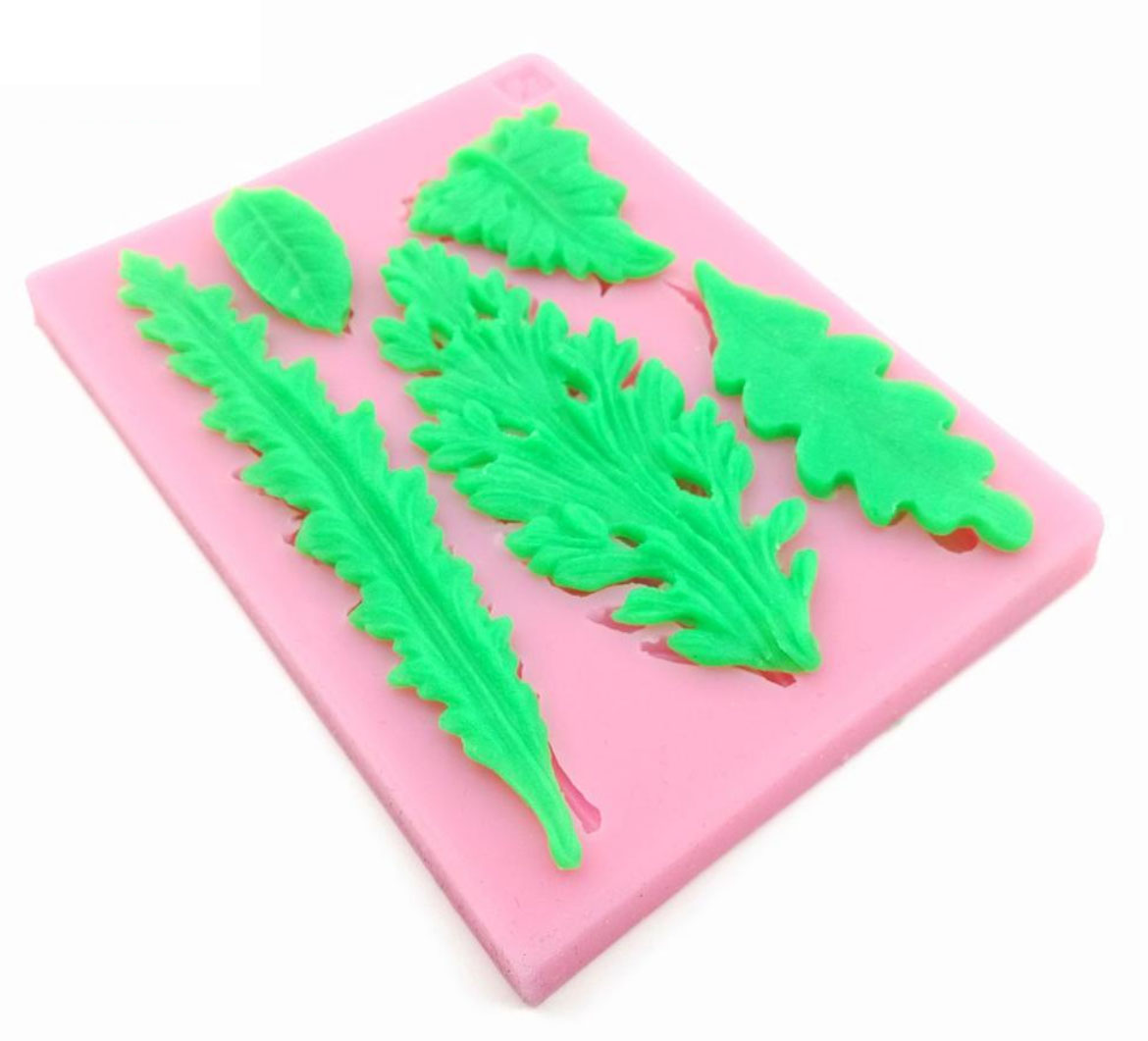 Leaves Silicone Molds (5 Different Leaves)