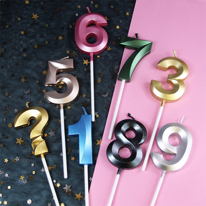 Number Birthday Candle Cake Decor