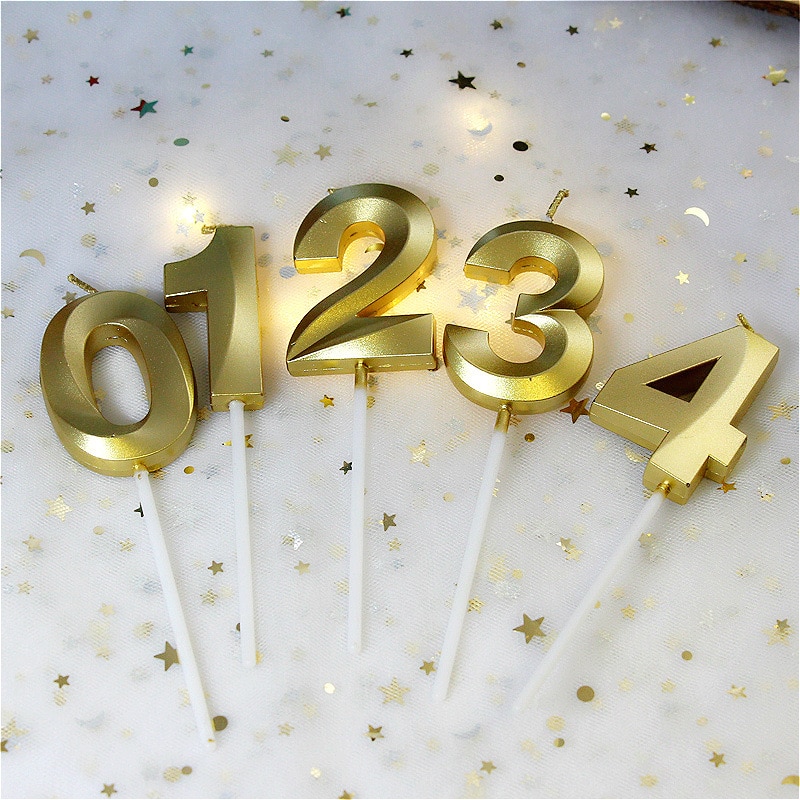 Number Birthday Candle Cake Decor