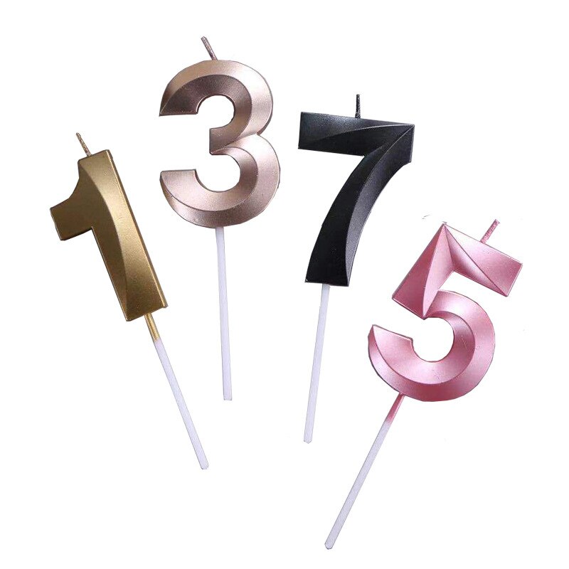 Number Birthday Candle Cake Decor