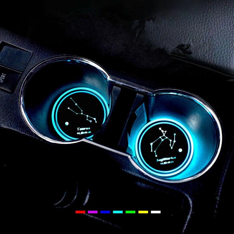 Car Cup Holder Coaster LED Pad